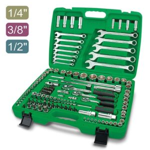 1/4" 3/8" 1/2" DRV SOC & Wrench set